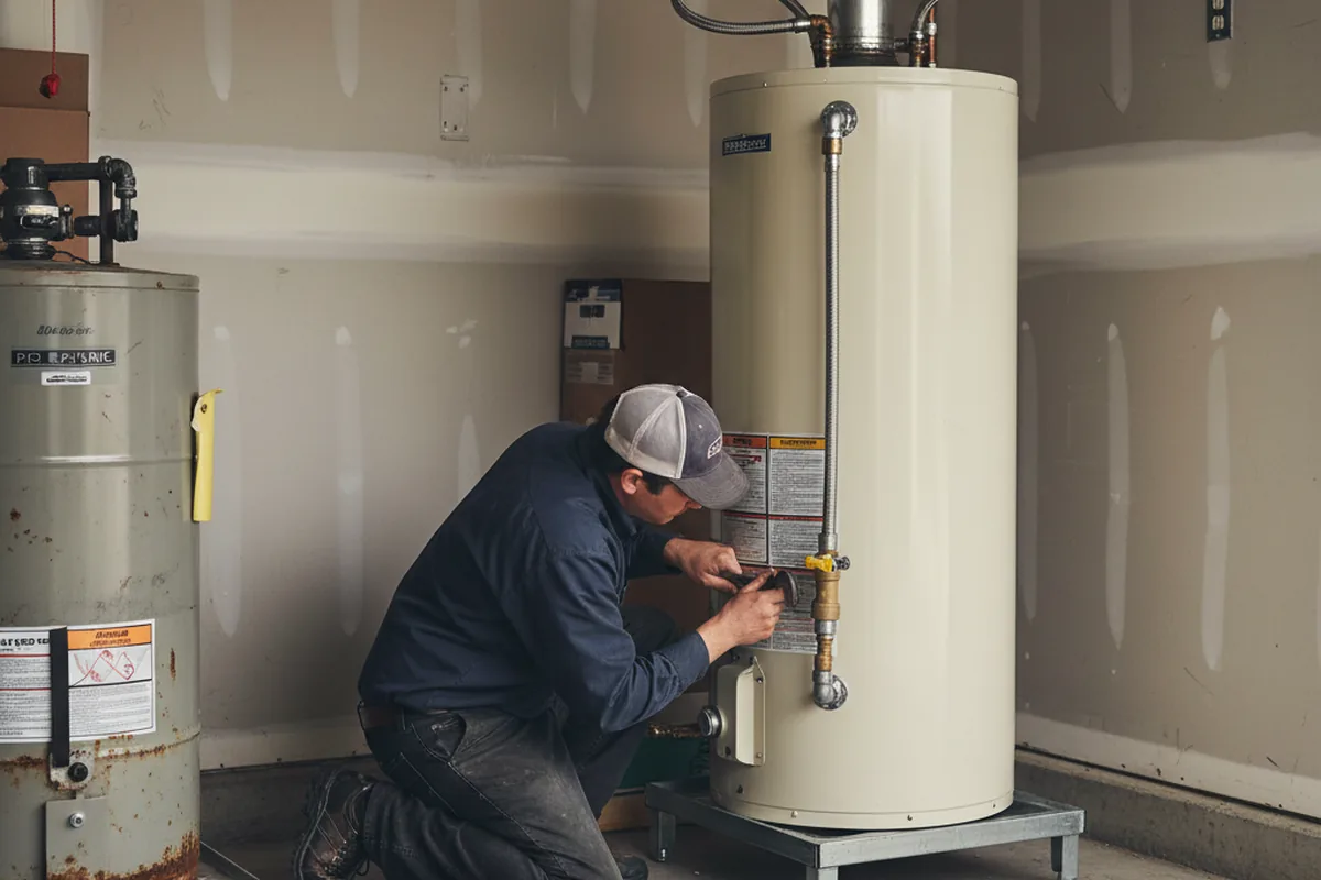 Water heater and shutoff valve replacement in Dongola
