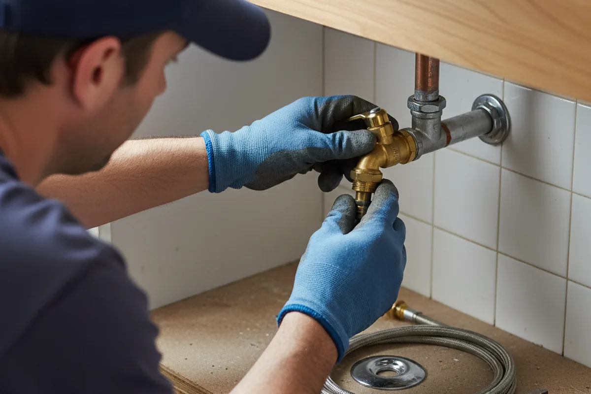 Shutoff valve and fitting work during Emergency Plumbing in Dongola